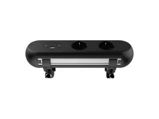 Desktop stekkerdoos Power Polar 2-voudig + USB A en C 25W Zwart - 4