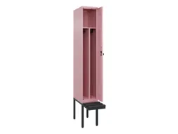 locker met bank,voor scheiding van kleding,HxBxD 2120x300x815mm,1vak
