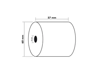 Rol Kassa's Rekenmachines 57X60X12X33 1-Laag Offset Extra Wit 60 Gram - 6