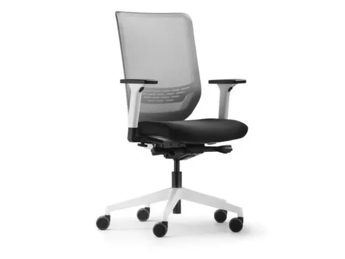 Dauphin Bureaustoel to-sync pro white hoge netrugleuning zwart