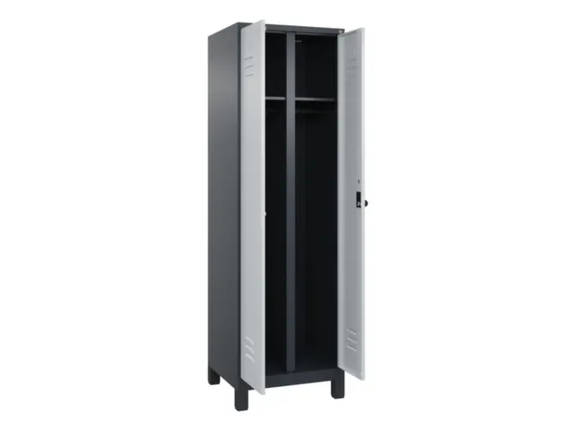 armoire vestiaire noir et blanc,HxlxP 1950x600x500mm,2compart.