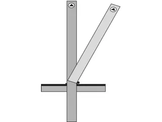 Afzetpaal Ronde Buis Ø 60mm Omlegbaar Driekantslot Kop Wit/Rood - 2