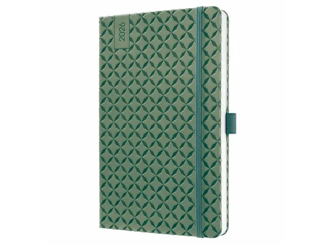 Weekagenda Flair A5 2026 (NL/FR/EN/DU) Natural Green Hardcover