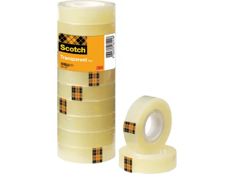 Plakband Scotch 508 15mmx33m transparant 10 rollen