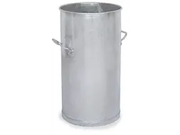 Vuilnisbak Staalplaat 60 liter HxØ 630x380mm 2 Handgrepen Verzinkt