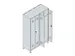 locker voor scheiding van kleding,HxBxD 1950x1200x500mm,4vak
