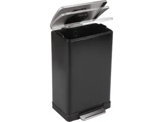 Pedaalemmer E-Cube 40 Liter Zwart Mat RVS - 2