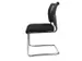 Chaise Visiteur Assise Tissu Noir Dos Maille Noir Cadre traineau