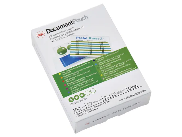 Pochette de plastification GBC A7 125 microns brillant 100 pièces