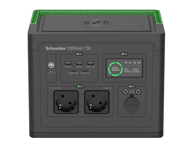 SE OffGrid Portable Power Station 730 - Li-Ion accu, LCD, 2x stopconta