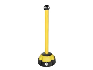 Waarschuwings-Kettingstaanders 975mm Paal/Voet Ø Geel Zwart - 1