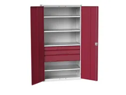 universele kast,HxBxD 2000x1050x550mm,4xStalen bodem,3lade(n)