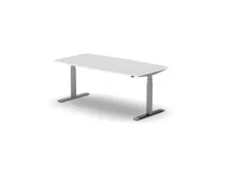Elektrisch ihv Vergadertafel Vatvorm 1800x800mm Alu + Wit Blad