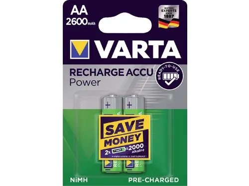 Batterij Oplaadbaar Varta 2x AA 2600Mah Ready2Use