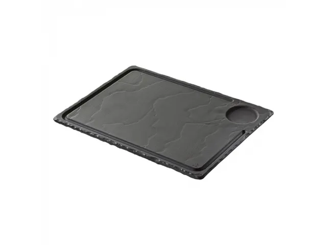 Basalt steakbord 10x330x240mm porselein zwart
