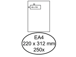 Envelop Hermes Venster Ea4 venster links 40x110mm zelfklevend 120gr - 1