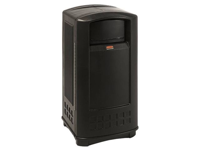 Buitenafvalbak Rubbermaid Landmark Container Junior 133 liter Zwart | AfvalbakkenOnline.be