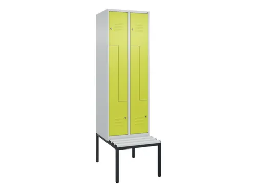 Z-garderobekast,HxBxD 2120x600x815mm,2vak,vak B 300mm,cil.-slot