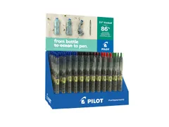 Display Balpen Pilot B2P Ecoball Begreen 1.0mm Medium punt Assorti