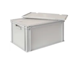 Euronorm-stapelbak,m. isoleerbox,HxLxB 320x600x400mm,65/35l,PP,grijs - 2