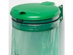 Afvalverzamelaar 120 Liter Wand Plaatstaal Kunststof Deksel Groen