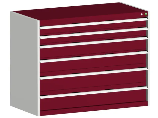 ladekast 1000x1300x650mm 6laden zware lasten RAL7035 front RAL3004