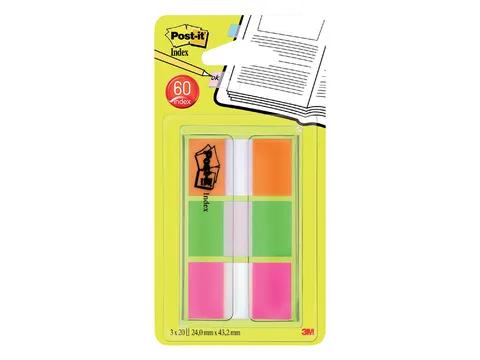 Indextabs Post-it 680 24mmx43.2mm assorti 60 tabs