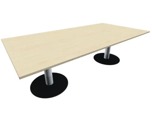 Vergadertafel Rechthoekig Hxbxd 72x240x120cm Esdoorn Onderstel Ral9006