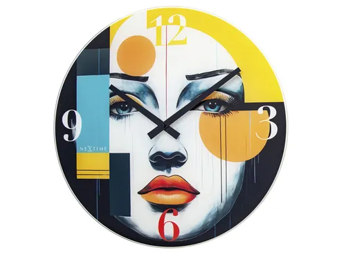 Wandklok NeXtime Vogue 43cm glas