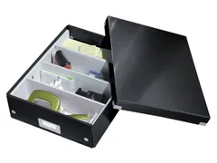 Sorteerbox WOW Click & Store 281x100x370mm zwart 85% gerecycled karton