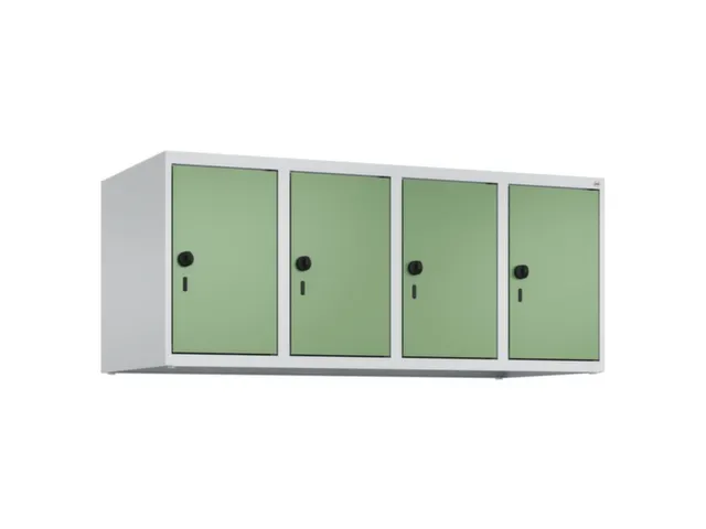 opzetkast,v. locker,4vak.,vak B 300mm,HxBxD 500x1200x500mm,vleugeldeur