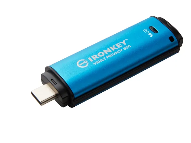 16GB USB-C IronKey Vault Privacy 50C AES-256 versleuteling, FIPS 197
