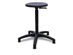 Draaikruk 540-800mm Pu Zwart Gasveer Voetkruis Kunststof Glijders