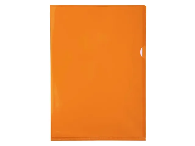 100 L-Mappen A4 0.13mm Gladde Pvc Oranje Sterke Kwaliteit