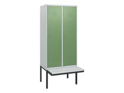 locker met bank,HxBxD 1950x800x815mm,2vak,vak B 400mm,cil.-slot
