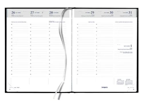 Agenda 2027 Quantore week 7dagen/2pagina's A5 4-talig zwart
