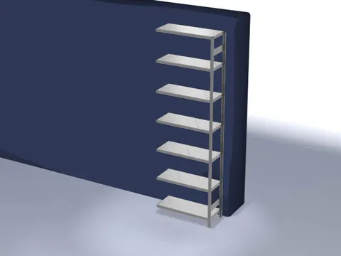 magazijnstelling,aanbouwveld,HxBxD 3000x1010x435mm,vakl. 145kg