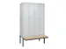 locker voor scheiding van kleding,HxBxD 2120x1200x815mm,4vak
