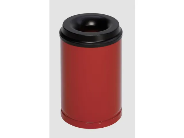 prullenmand zelfblussend 15 liter HxØ 370x250mm kop zwart rood