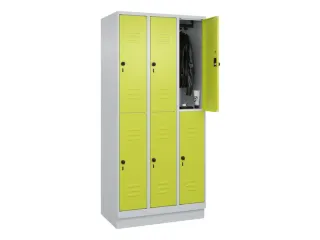 dubbeldekse locker,HxBxD 1950x900x500mm,3x2vak.,vak B 300mm - 3