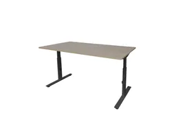 Bureau Linesto Plus Hoogte instelbaar 200x80cm Robson eik T-poot Zwart