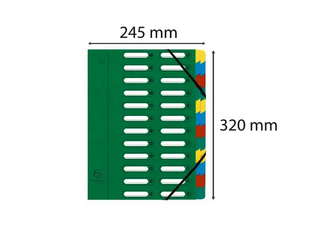 Sorteermap Harmonika vensters 24vak gr.