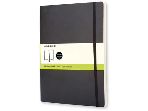 Notitieboek 19 X 25 Cm Effen Soepele Cover Zwart