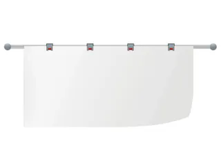 Tekeninghouder Wand, lengte 104,5 cm, incl. 4 clips - 2