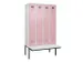 locker met bank,voor scheiding van kleding,HxBxD 2120x1200x815mm,4vak