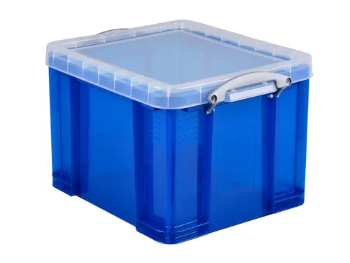 Opbergbox Really Useful 35 liter 480x390x310mm transparant blauw