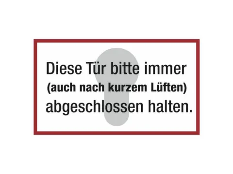 deurbord,Deze deur altijd (ook na kort luchten),folie,rood/wit/zwart