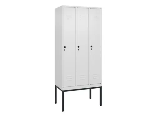 locker,HxBxD 2120x900x500mm,3vak,vak B 300mm,draaigrendel