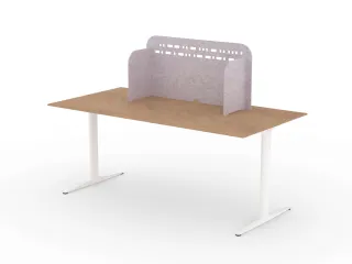 Akoestisch PET-vilt scheidingsscherm M 100x35cm lichtgrijs - 2