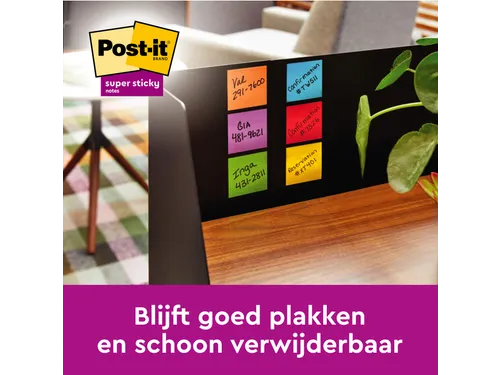 Memoblok 3M Post-it 654 Super Sticky 76X76mm OAS